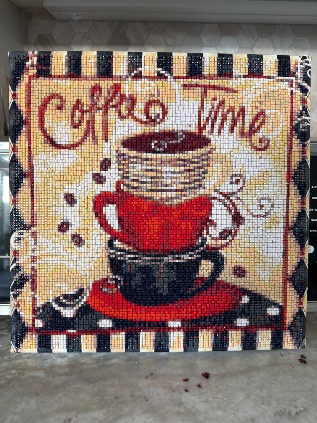 Customer photo review of Coffee Time - Premium Diamond Painting Kit