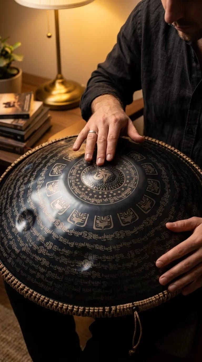 Customer photo review of Cosmos Tantra Tibetan Handpan - 9/10/12 Notes Gift Set