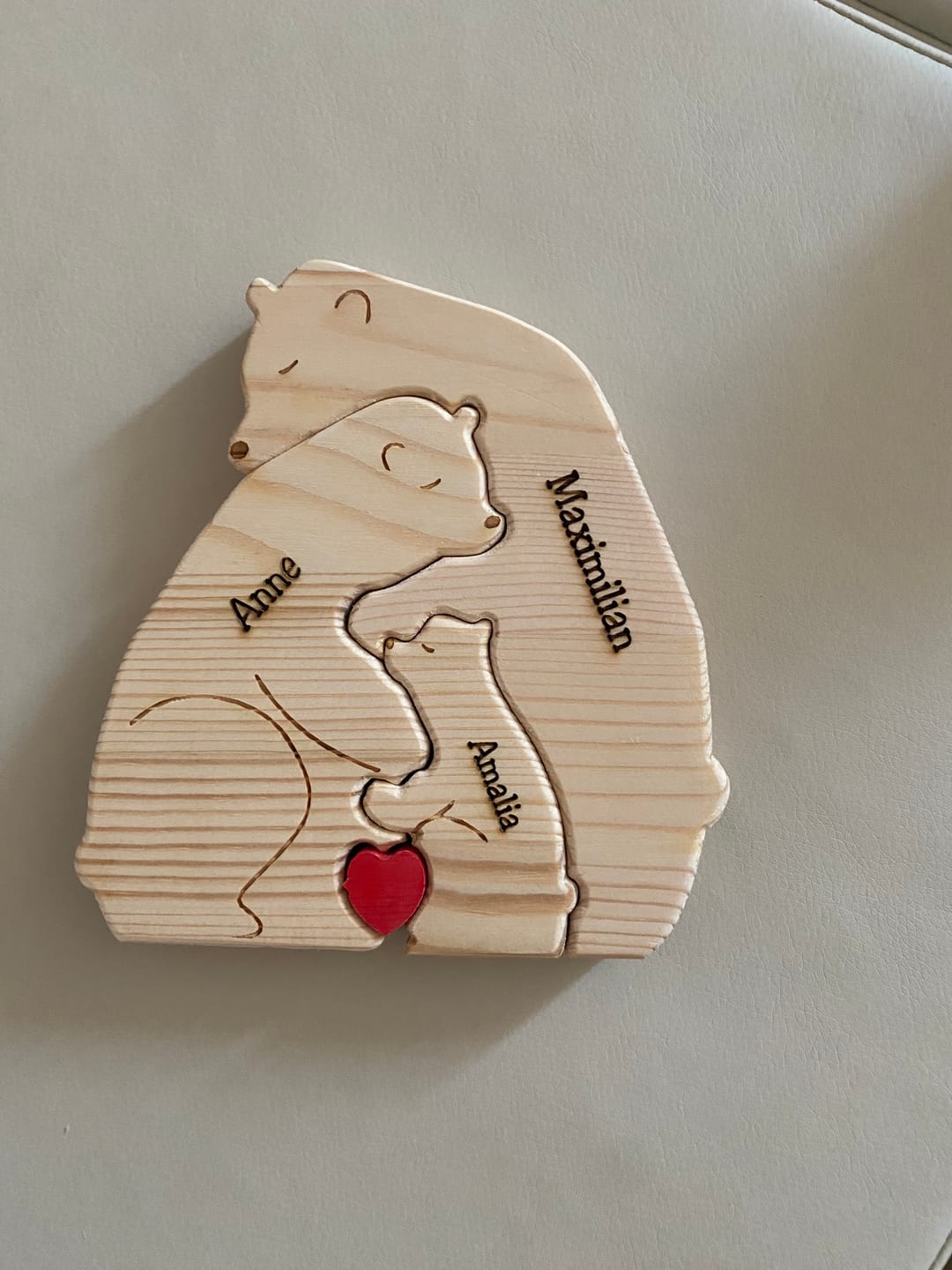 Customer photo review of Bärenfamilie - Süße Personalisierte Holzbären zum Aufstellen für die Familie