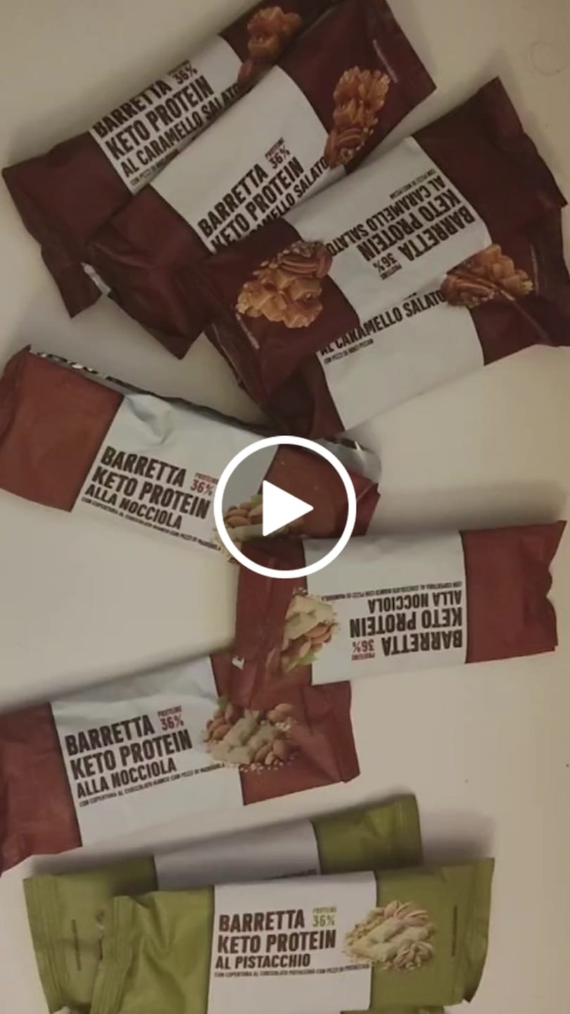 Customer video review of Barretta Keto Proteica al Pistacchio con Copertura al Cioccolato