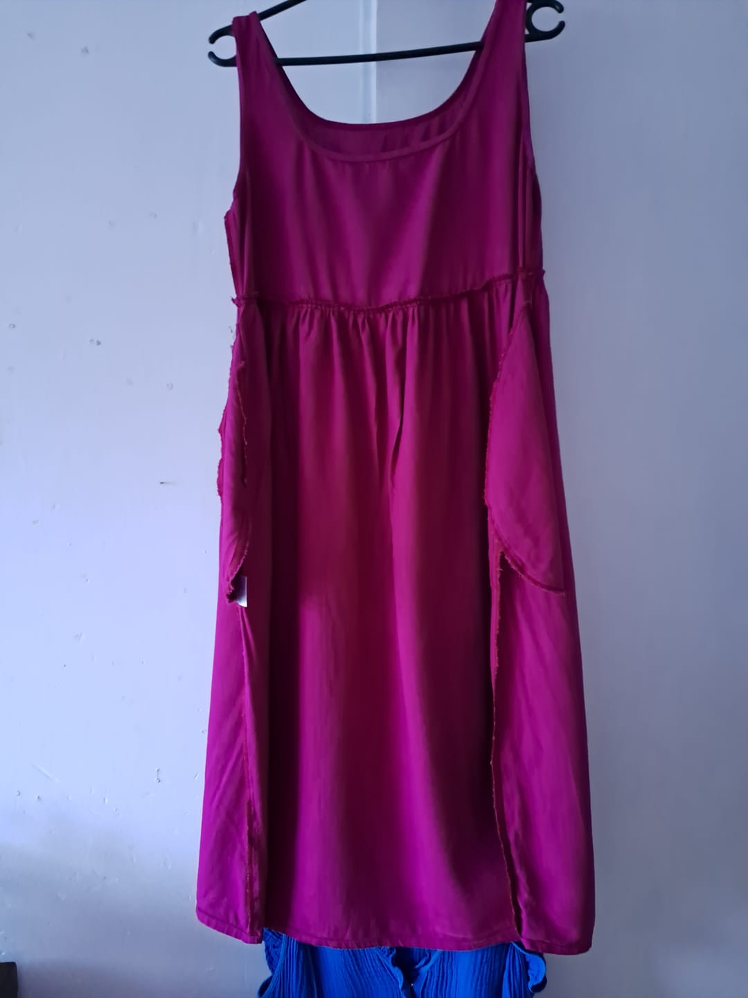 Customer photo review of Robe Solène - Coton-lin bougainvillier