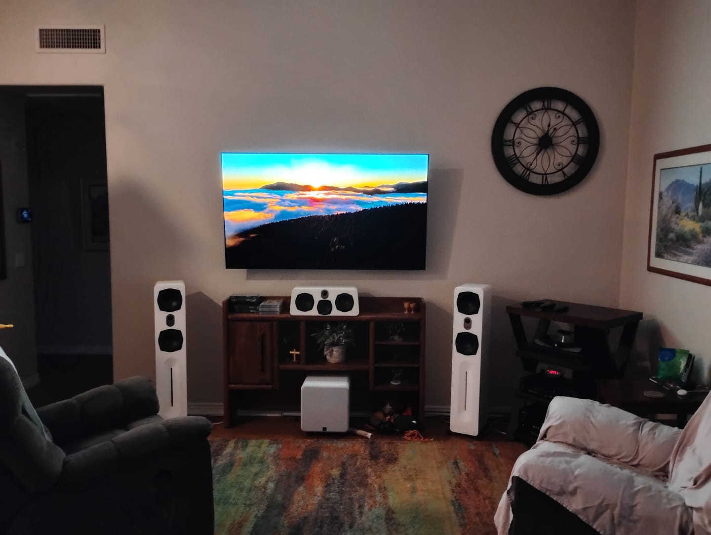 Customer photo review of Novus N5C 5.25" Center Channel Speaker (Open Box) Pure White Finish - A-Stock - 65Y