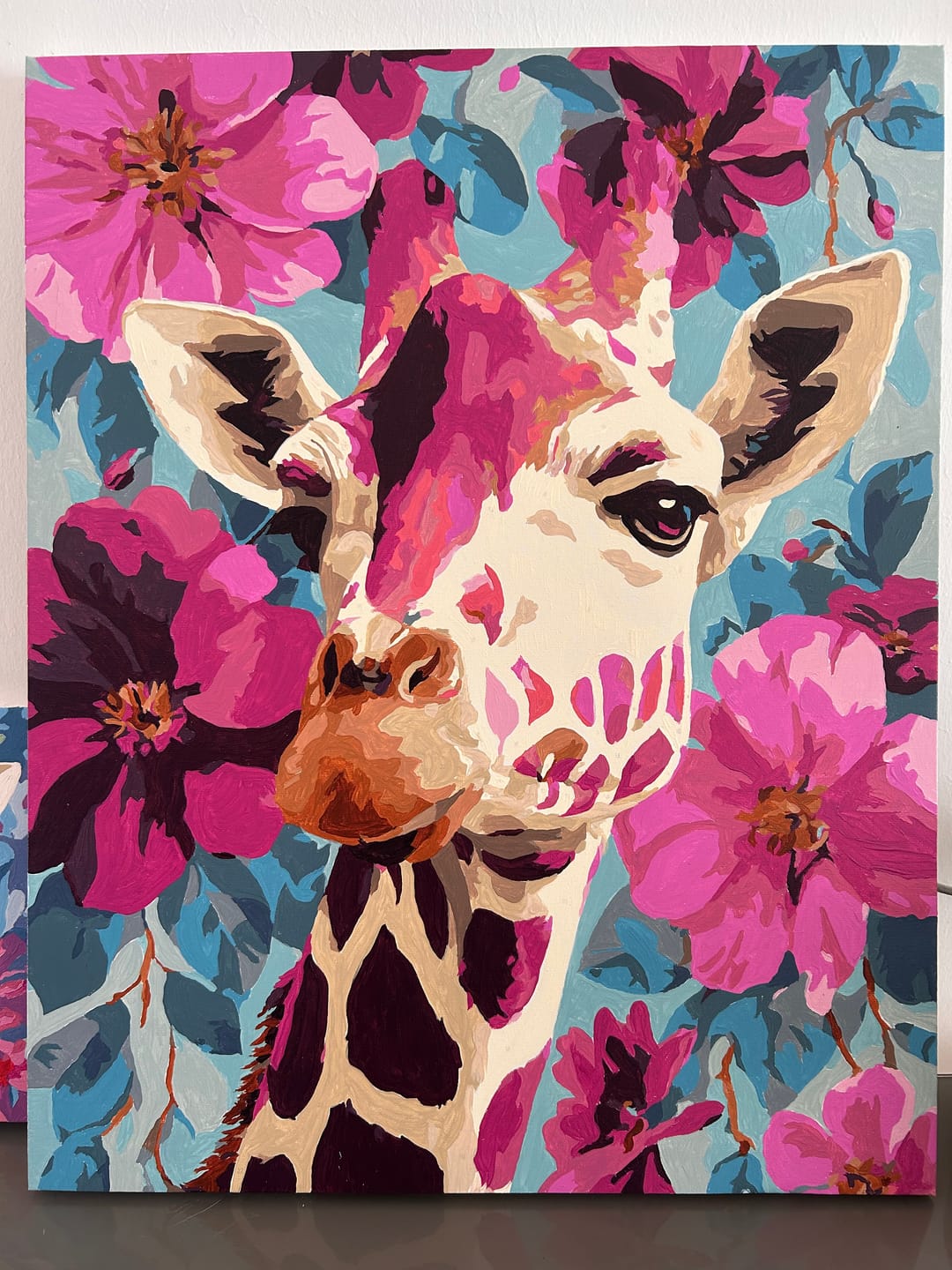 Customer photo review of Malen nach Zahlen - Lila Giraffe