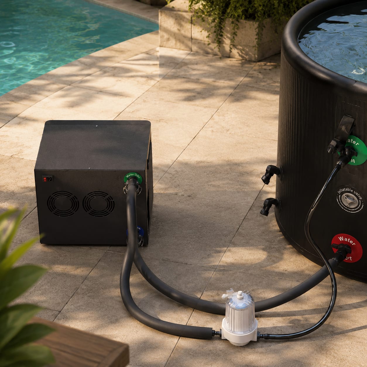 Customer photo review of Cold Plunge Water Filter Upgrade