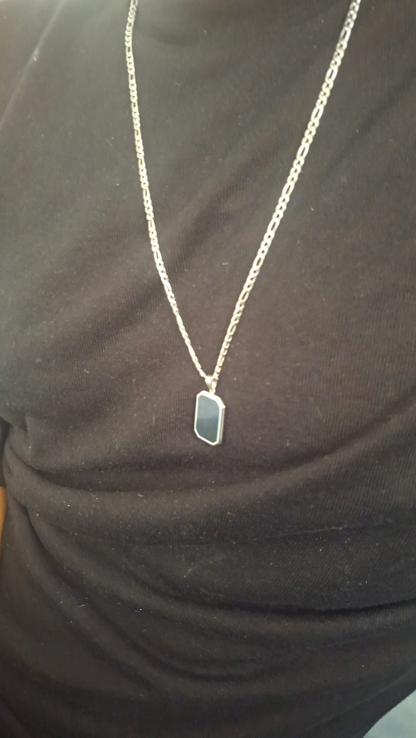 Customer photo review of Agate Necklace for Man