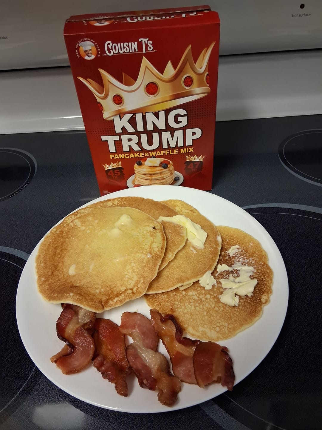 Customer photo review of Cousin T’s - King Trump Pancake & Waffle Mix