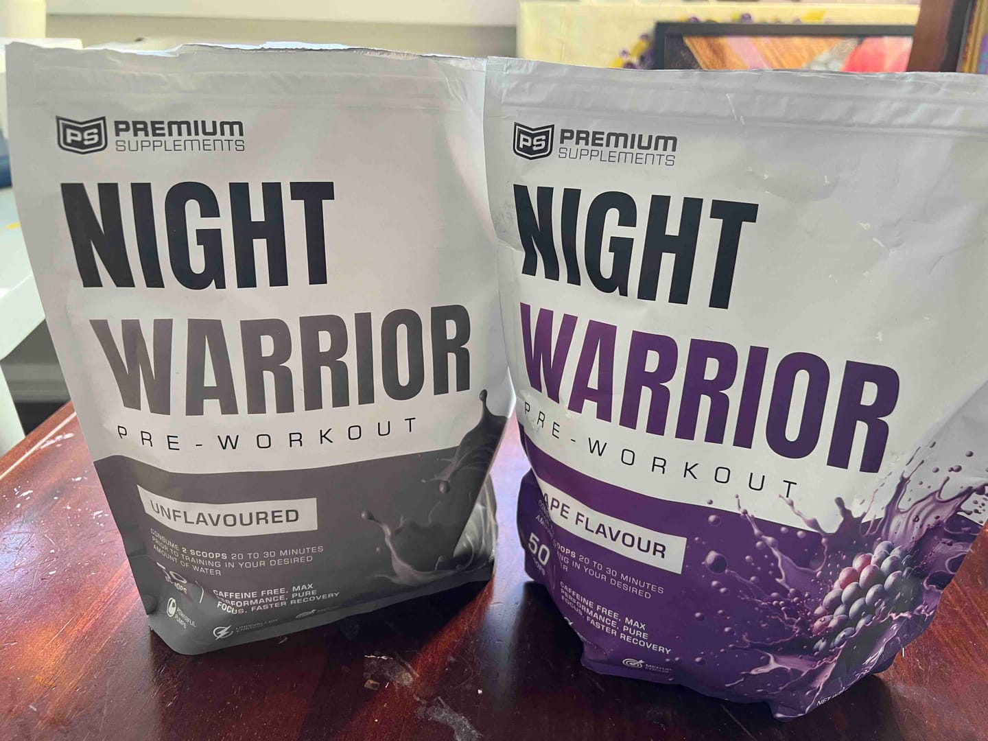 Customer photo review of Night warrior Caffeine-free Pre-workout