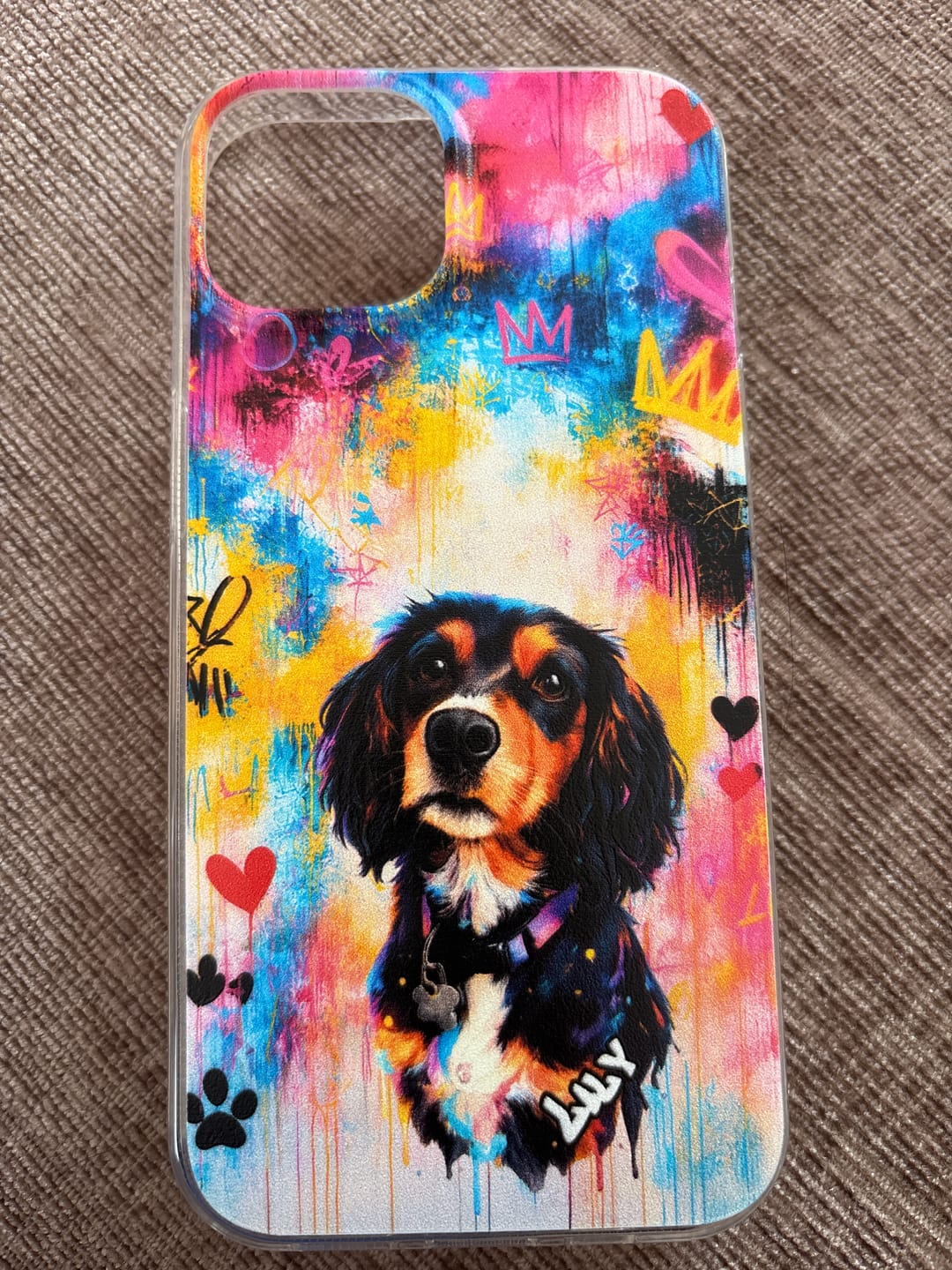 Customer photo review of Graffiti - Personalised Phone Case