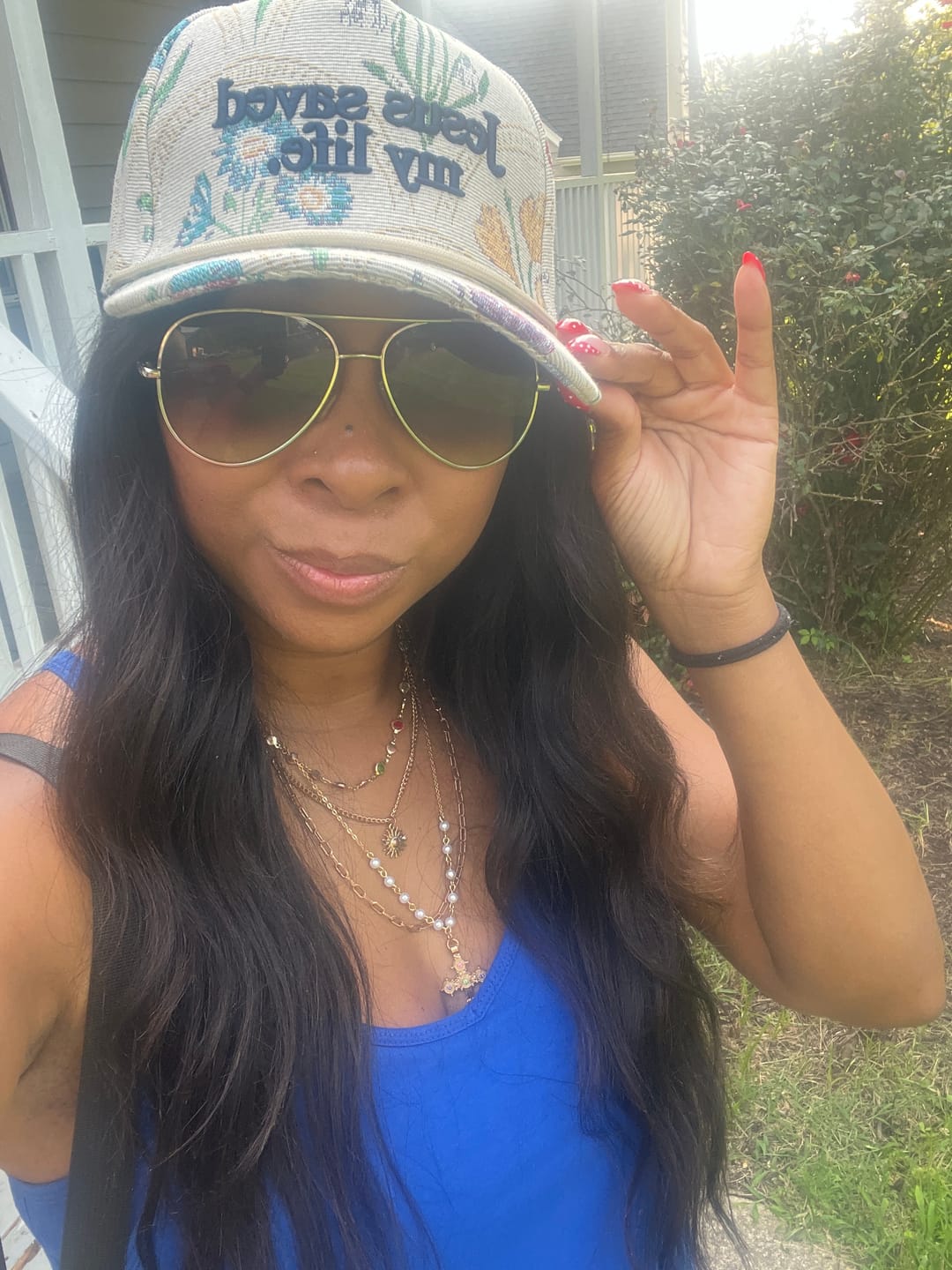 Customer photo review of Hat: Jesus saved my life