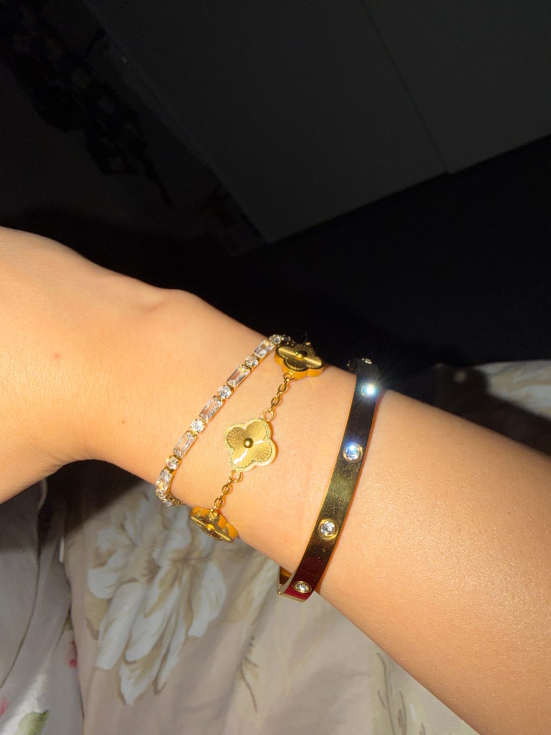 Customer photo review of Golden Lucky Leaf Abbaddon Armband 14K Vergoldet