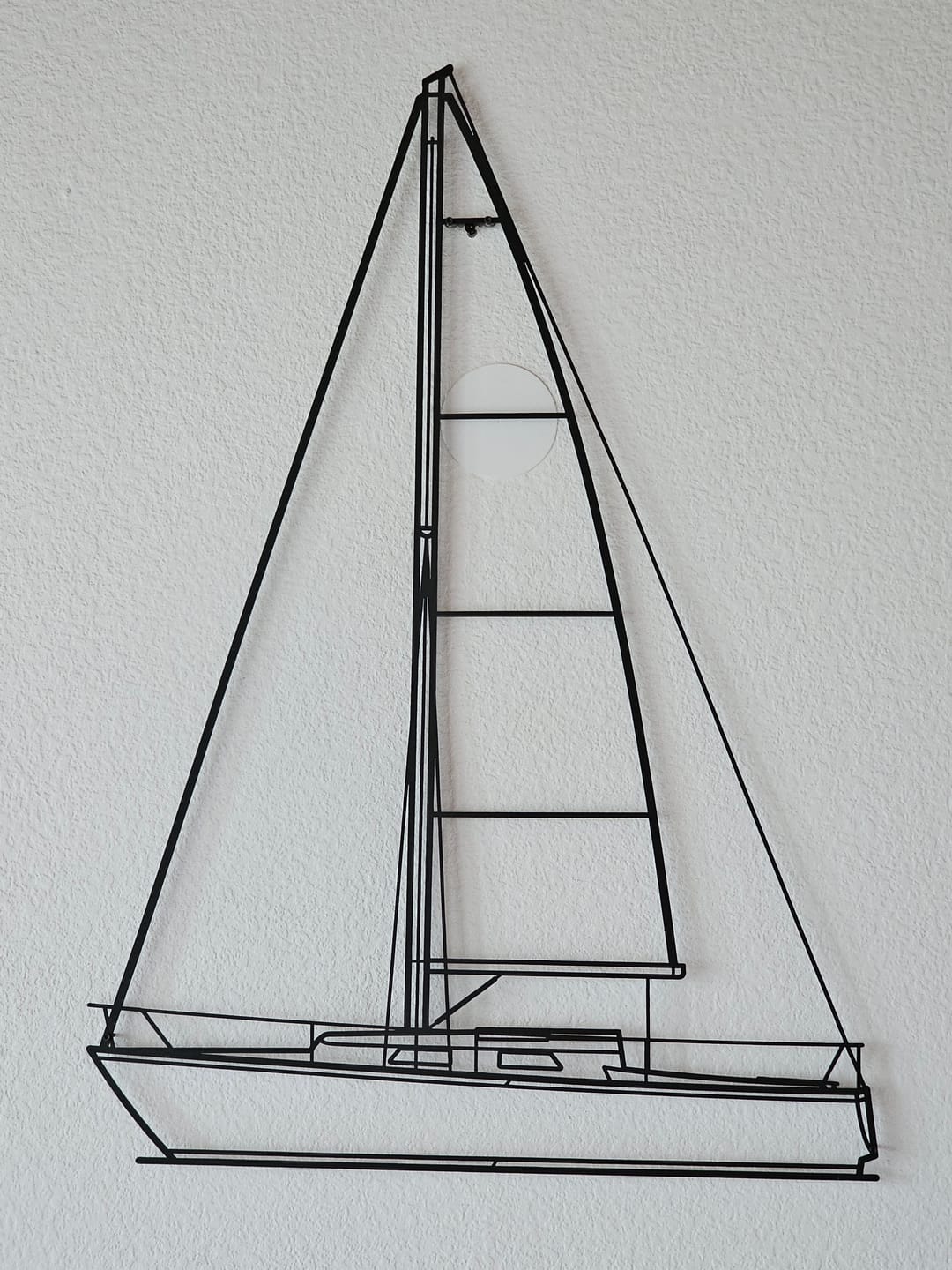 Customer photo review of Your Custom Boat Silhouette Metal Wall Art
