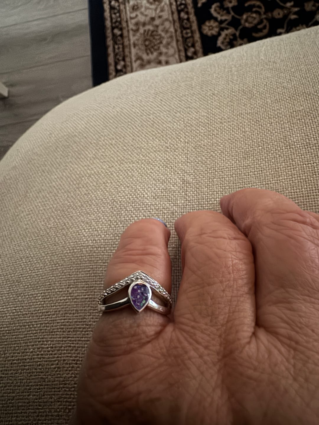 Customer photo review of Penelopi Pear Ring