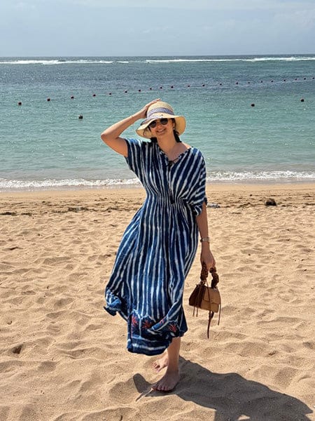 Customer photo review of Mrignayani Dabu Fit & Flare Maxi Dress