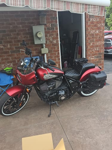 Customer photo review of Iron Born Diamond Stitch Indian Sport Chief 2-Up Seat Black