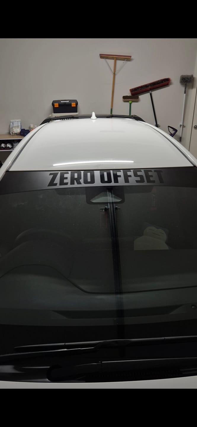Customer photo review of Limited Edition Zero Offset Window Banners - Matte Black / Satin Black