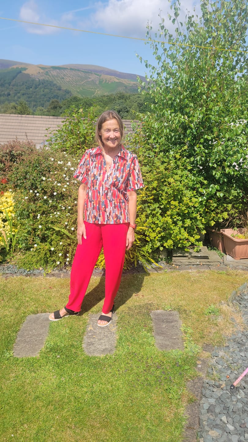 Customer photo review of Vibrant Waves Cotton Linen Blend Fabric