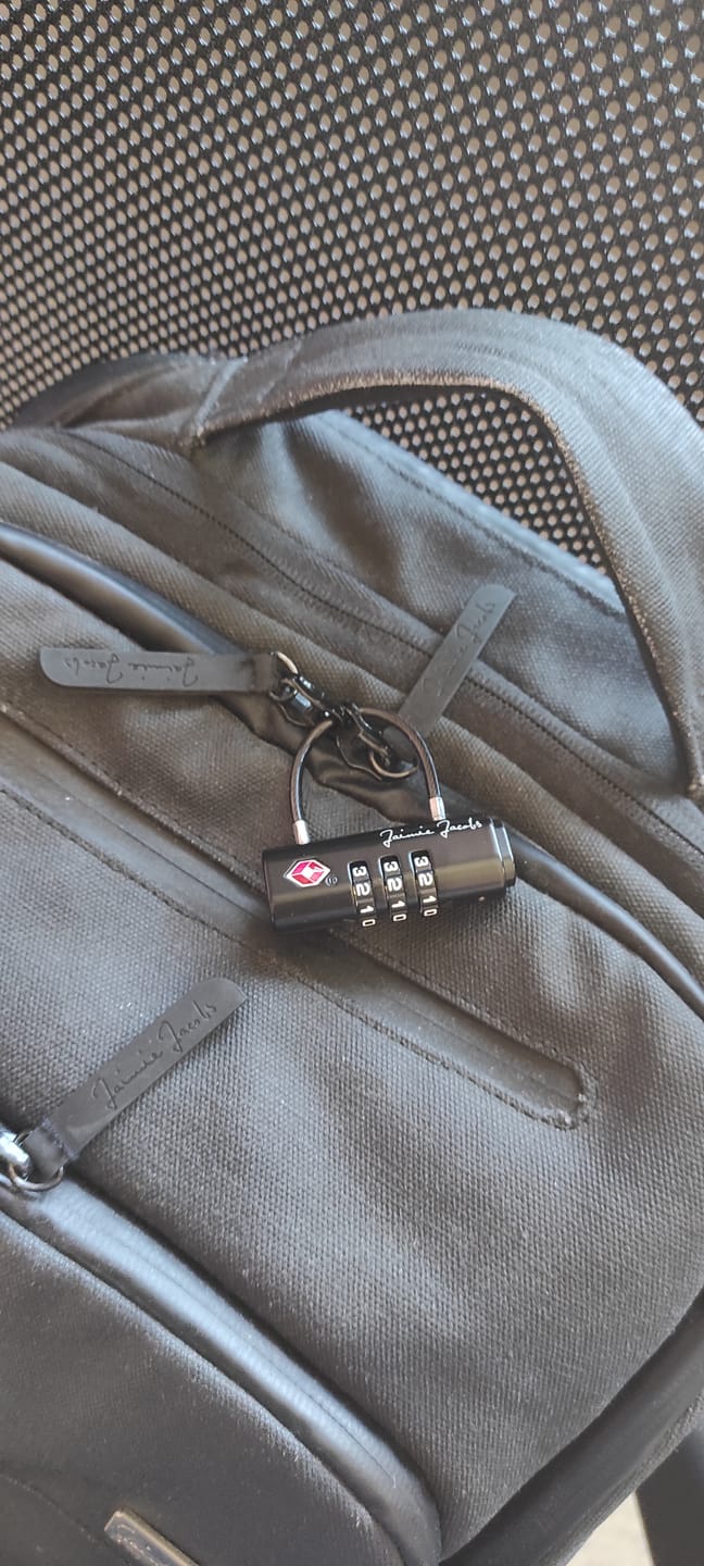 Customer photo review of TSA Lock for Backpack