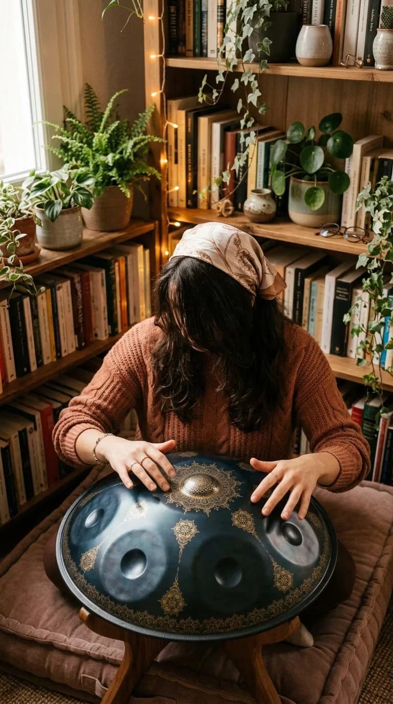 Customer photo review of Cosmos Handpan Midnight Mandarins - 12 Notes D Minor Gift Set
