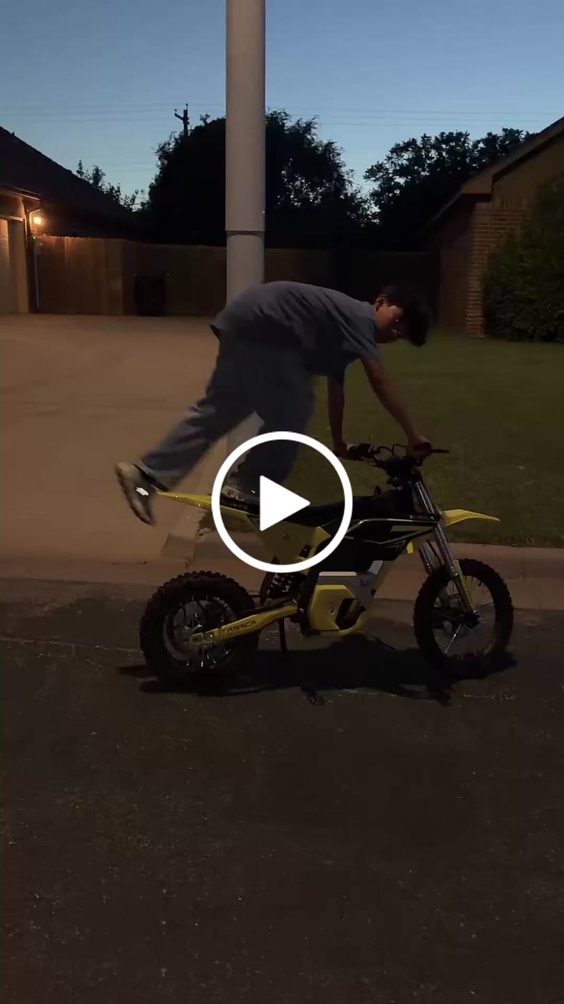 Customer video review of T500-V58 Electric Dirt Bike