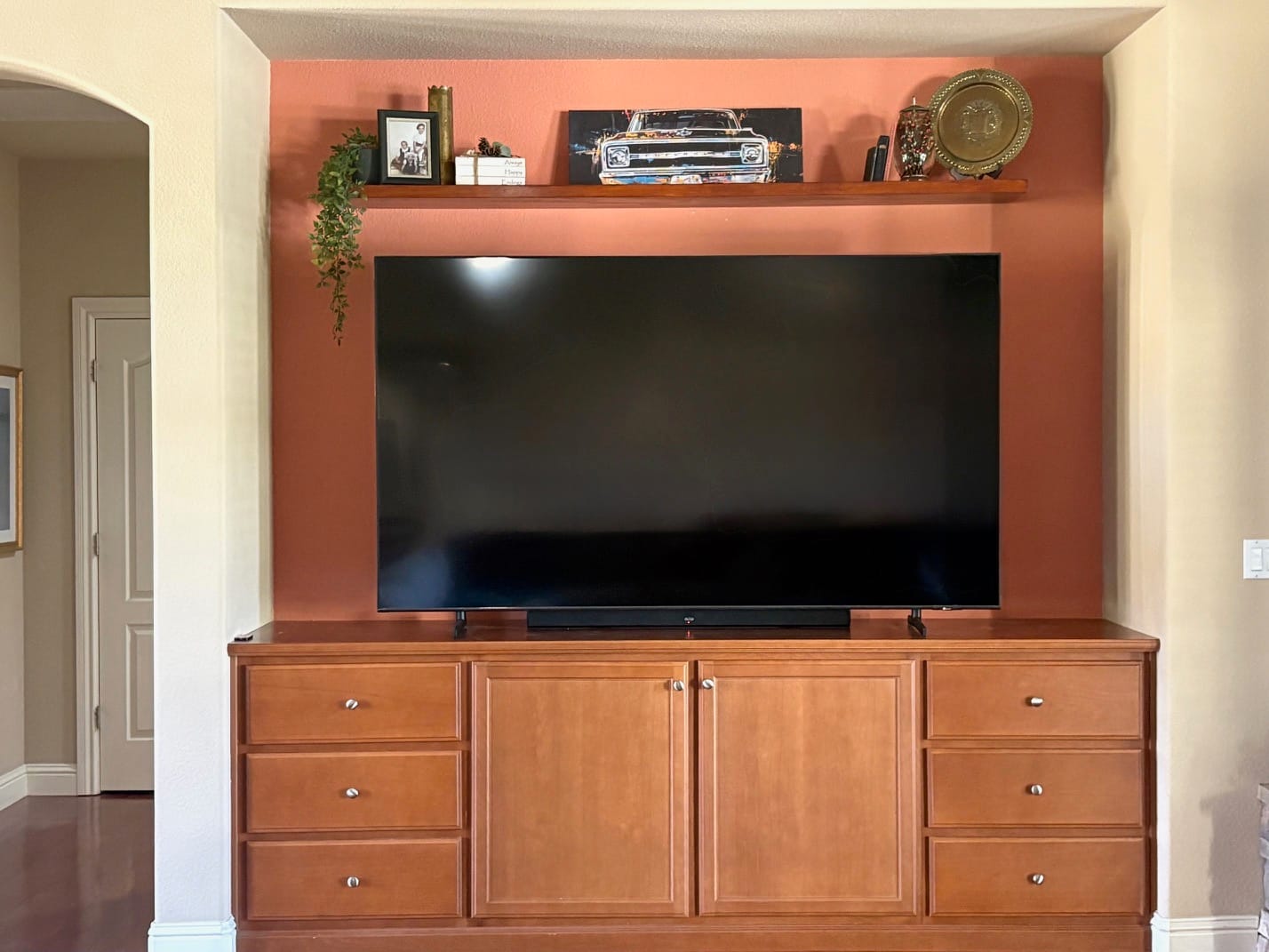 Customer photo review of Maple Floating Shelves