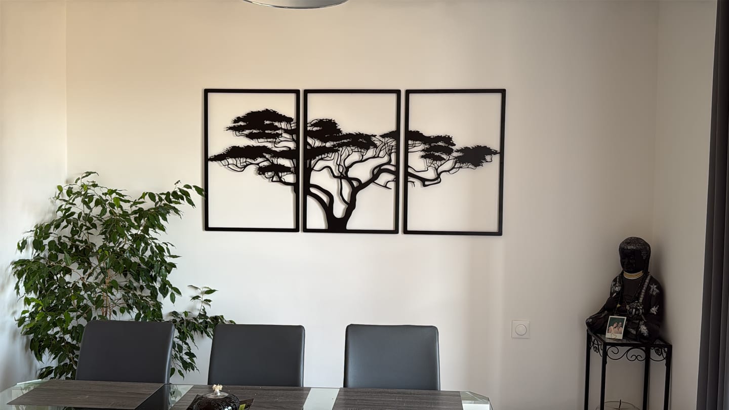 Customer photo review of Décoration murale en métal noir - Arbre de vie Africain