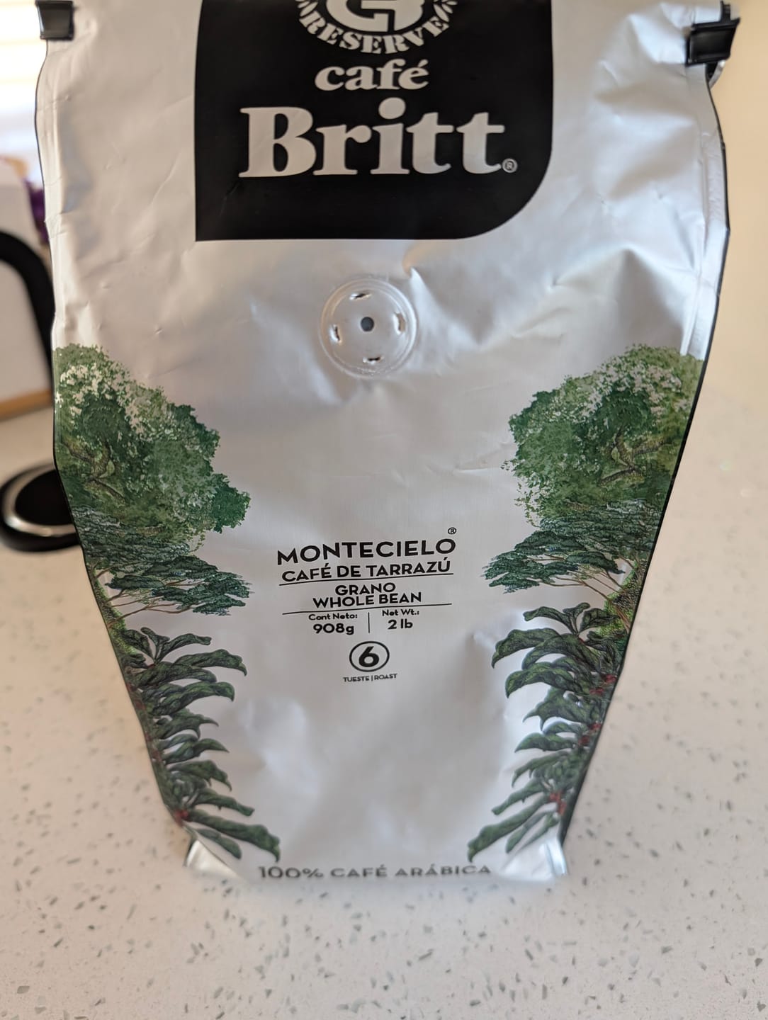 Customer photo review of Café Britt Montecielo Café de Tarrazú Grano