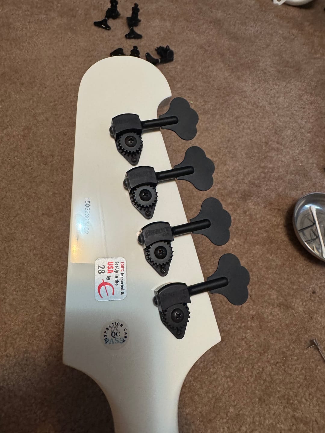 Customer photo review of USA Ultralite® Bass Tuning Machine 3/8" (Sold Individually)