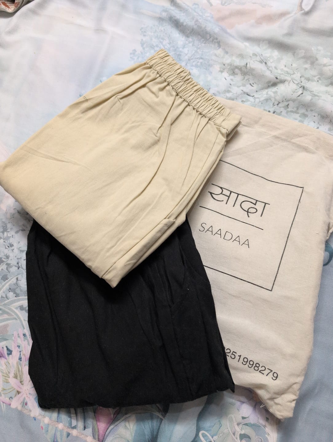 Customer photo review of Women Black Cotton Pant