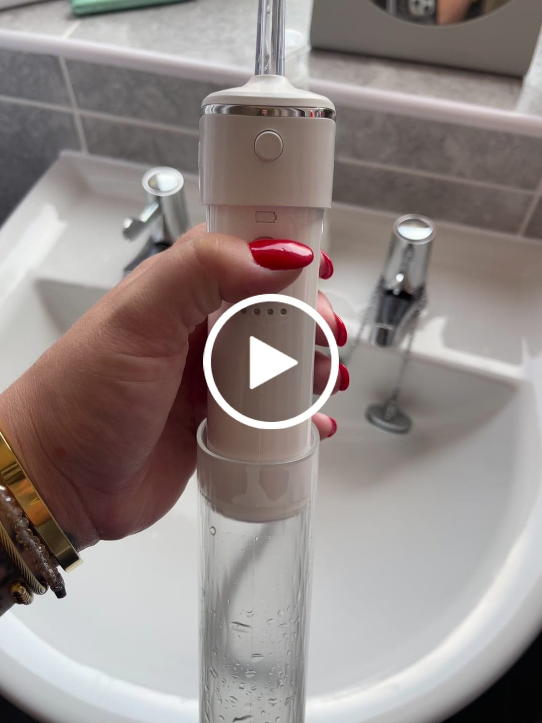Customer video review of Water Flosser