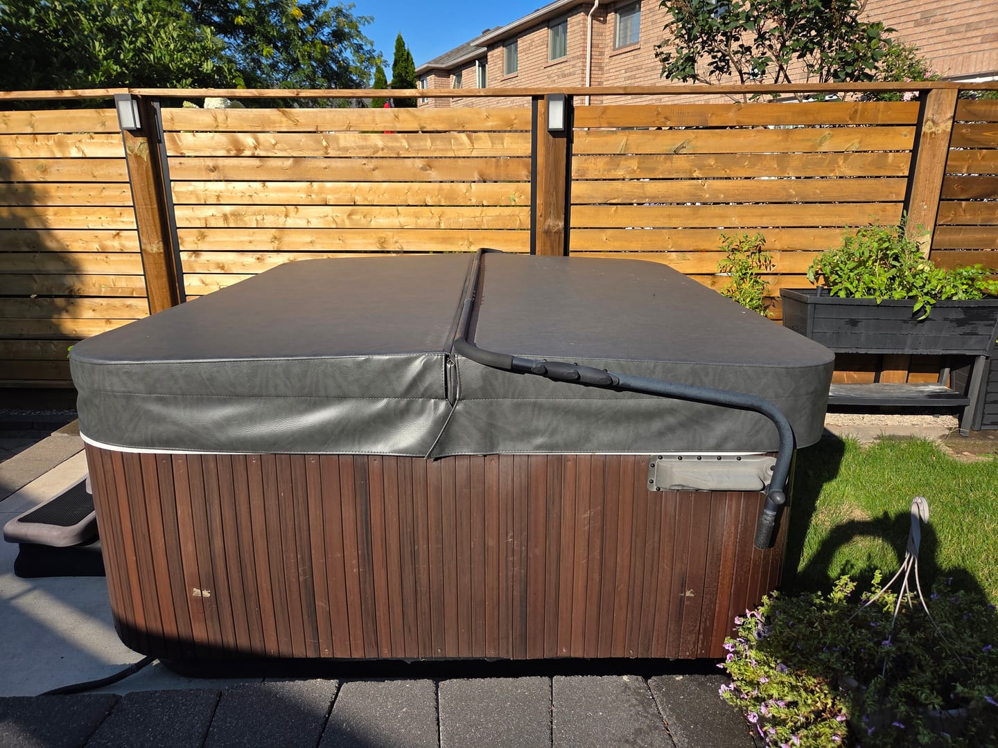 Customer photo review of Custom Hot Tub Cover - Perfect Fit for Your Spa