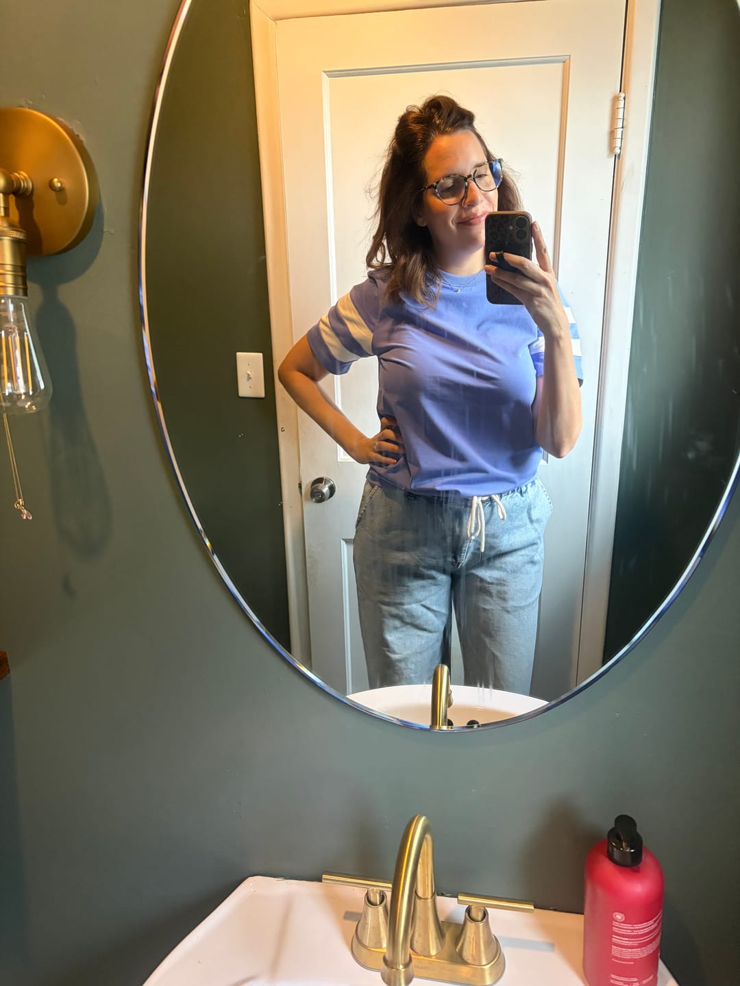 Customer photo review of Camden Tall Tee - Periwinkle