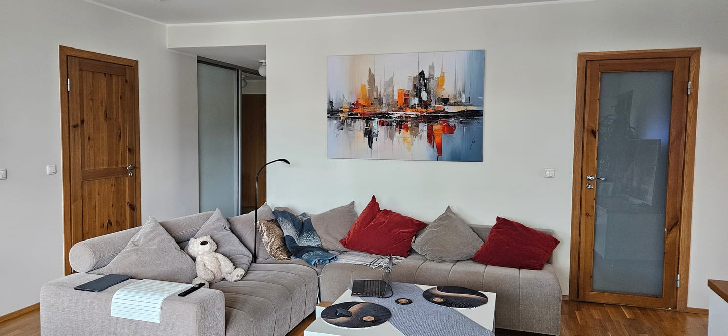 Customer photo review of Skyline colorato astratto