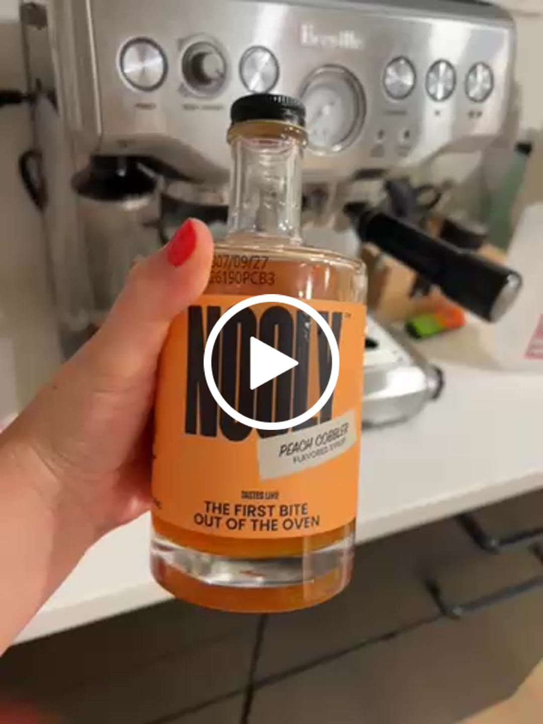 Customer video review of Peach Cobbler