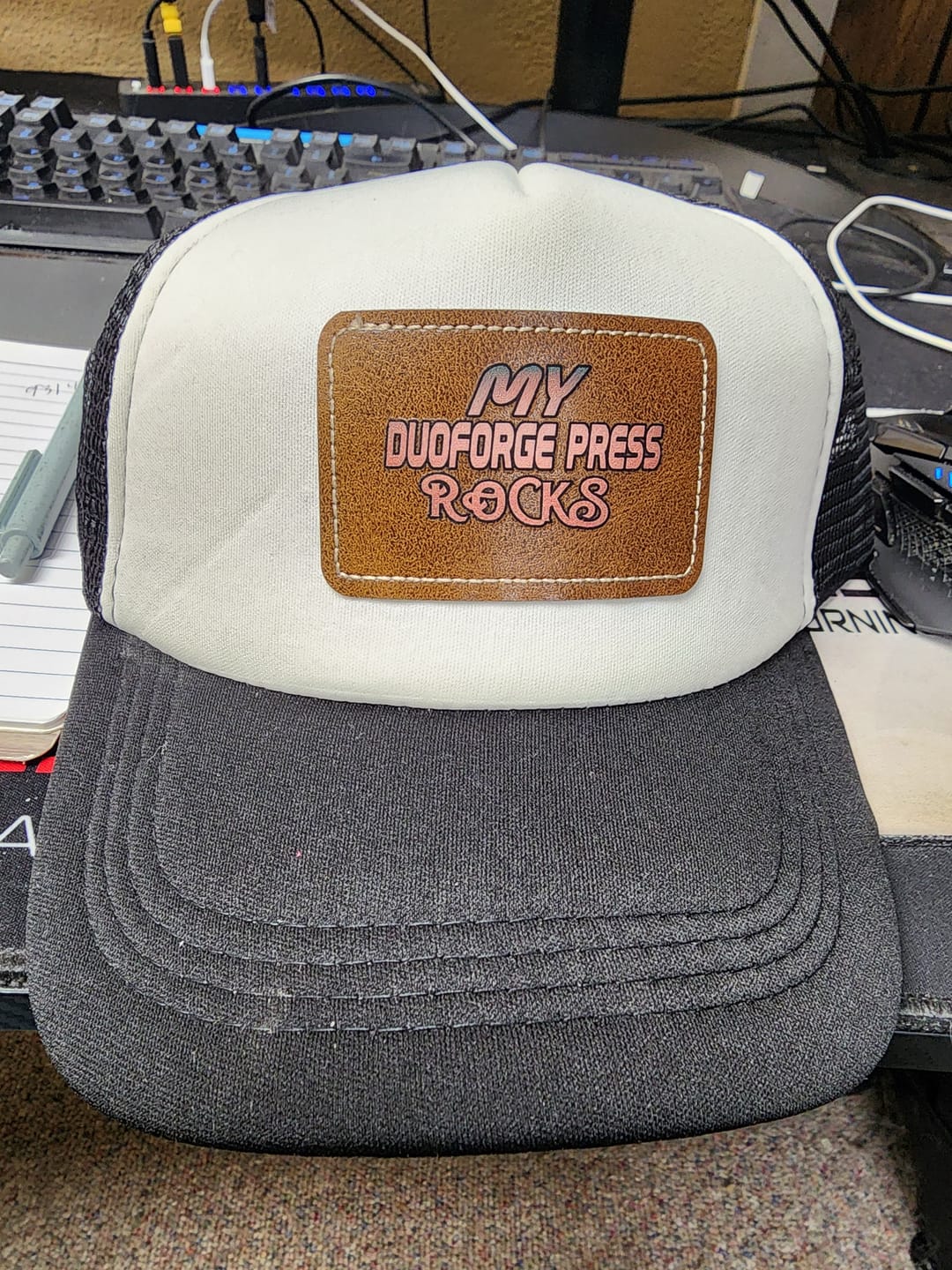 Customer photo review of DuoForge Automatic Dual-Heat platen Cap Heat Press