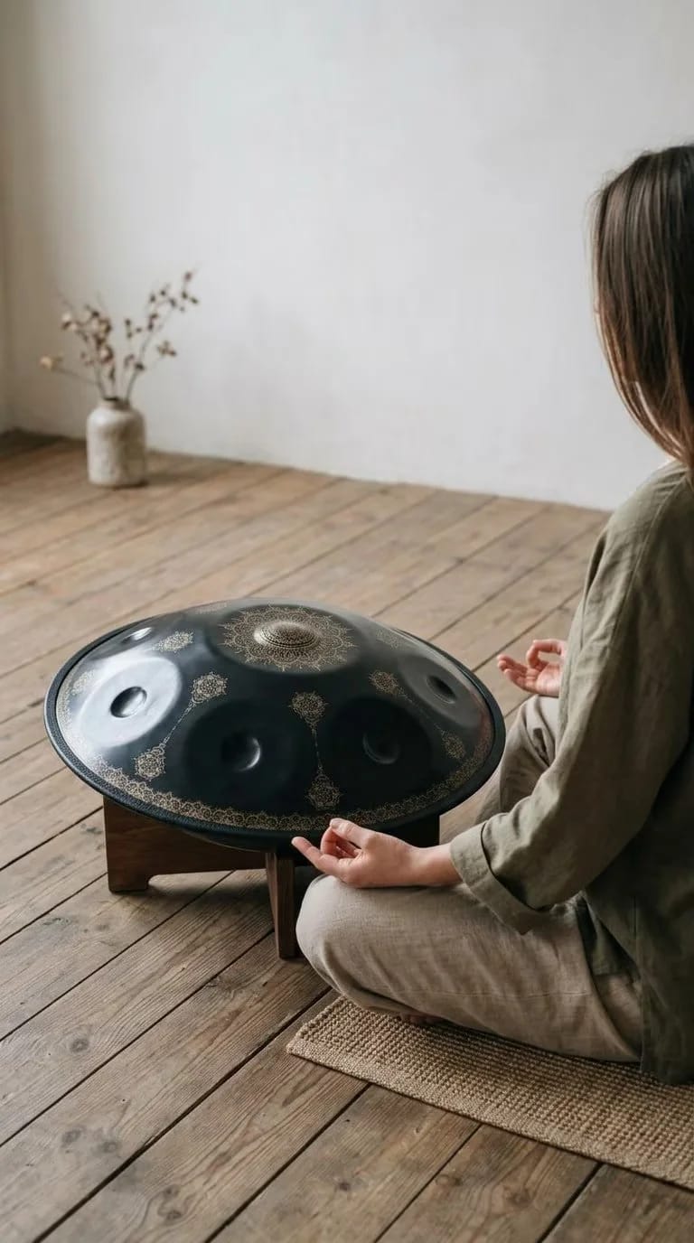 Customer photo review of Cosmos Handpan Midnight Mandarins - 9 Notes D Minor Gift Set