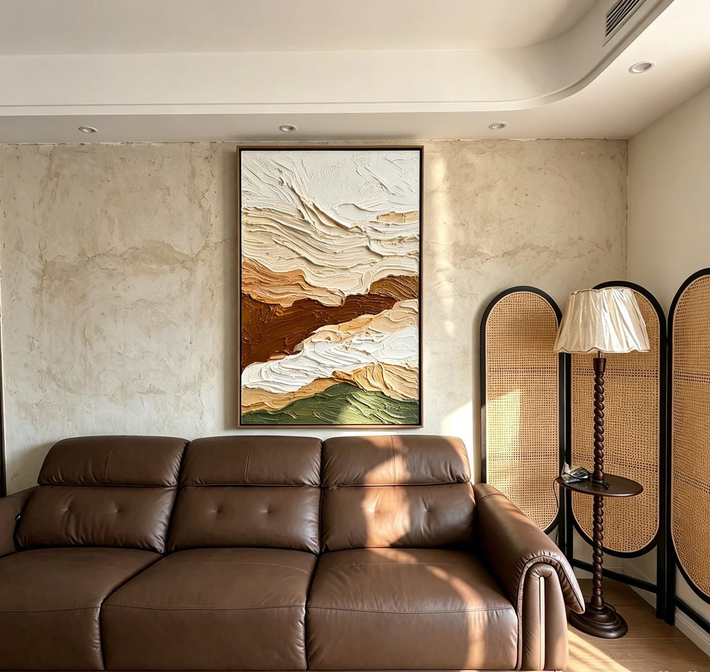 Customer photo review of Canyon Drift-Textured Landscape Painting