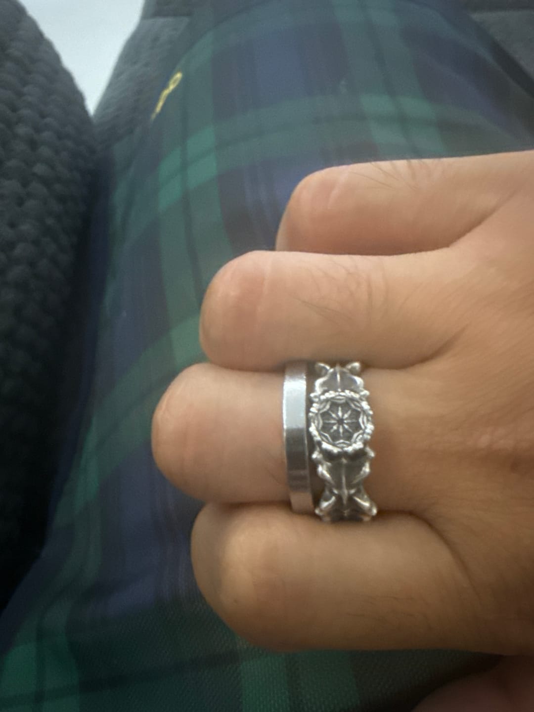 Customer photo review of OSMOSIS Ring – Oxidized 925 Sterling Silver
