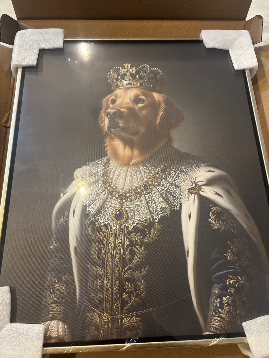 Customer photo review of Artzuzu Custom Portrait For Pets - Royal Lineage