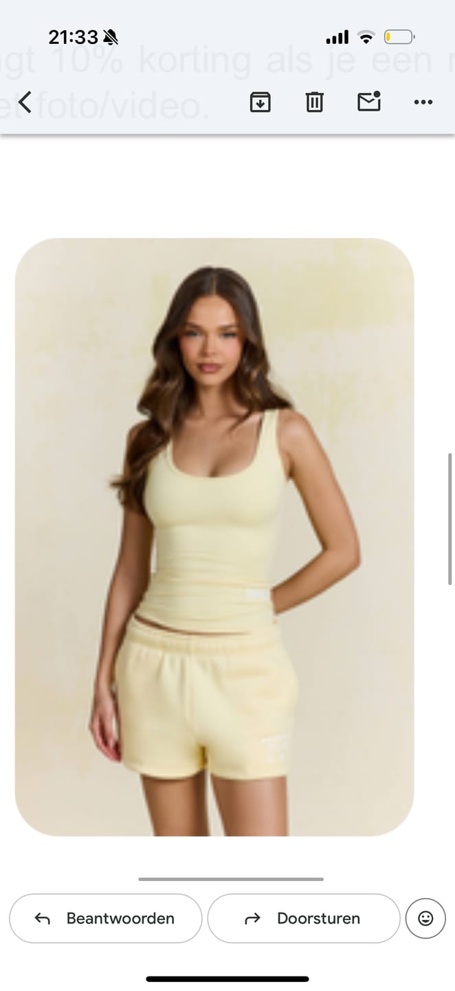 Customer photo review of LABEL TANK TOP BUTTER YELLOW