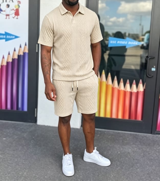 Customer photo review of Men’s Relaxed Lightweight Summer Casual Set