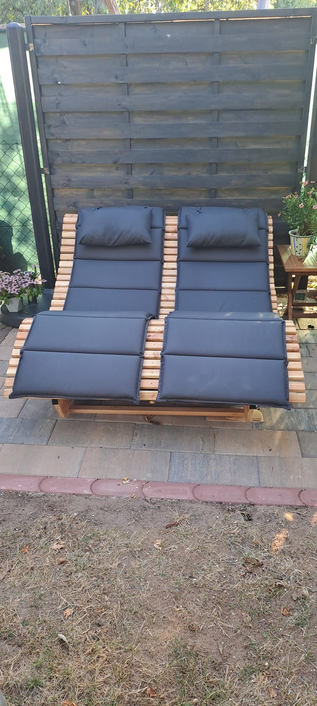 Customer photo review of Himmelsliege ,,Eibsee" Relaxliege aus Lärchenholz mit Rädern  ‍