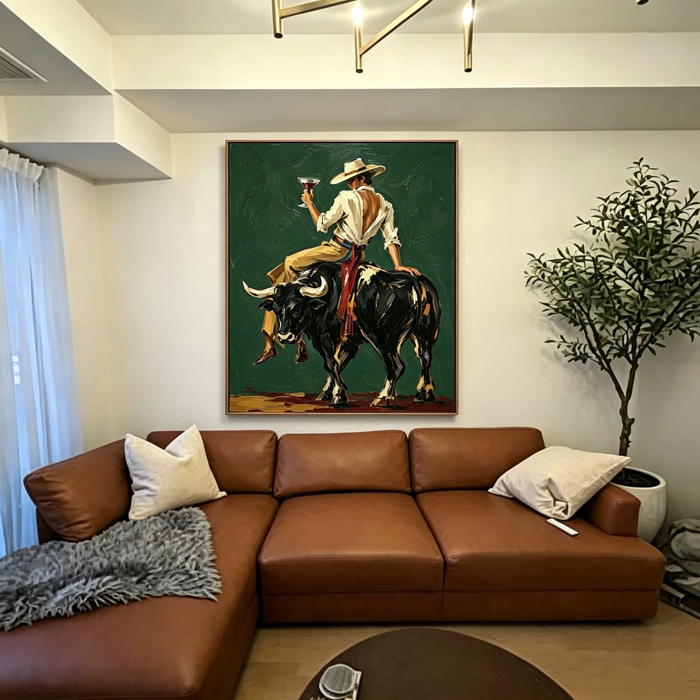 Customer photo review of Ranch Cheers-Bull Rider Painting