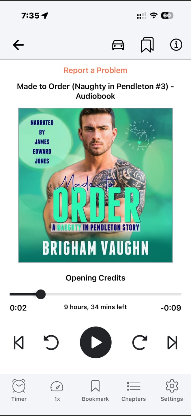 Customer photo review of Made to Order (Naughty in Pendleton Series #3)  - Audiobook