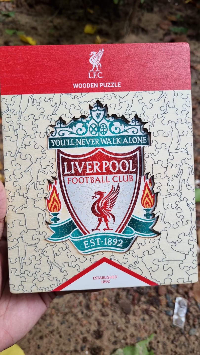 Customer photo review of Liverpool FC® Logo - Wooden Puzzle
