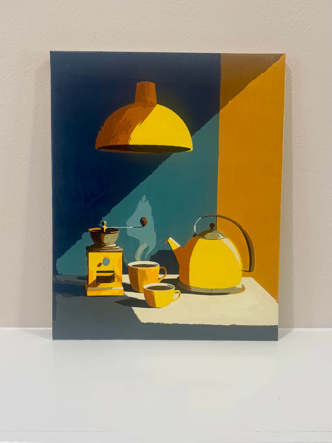 Customer photo review of Geometry of yellow | Paint by Number