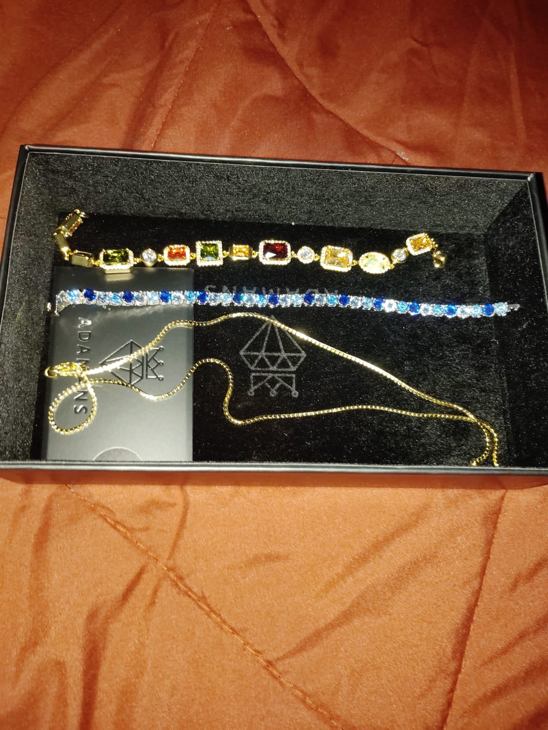 Customer photo review of 5mm Tri-Blue Diamond Tennis Bracelet - White Gold