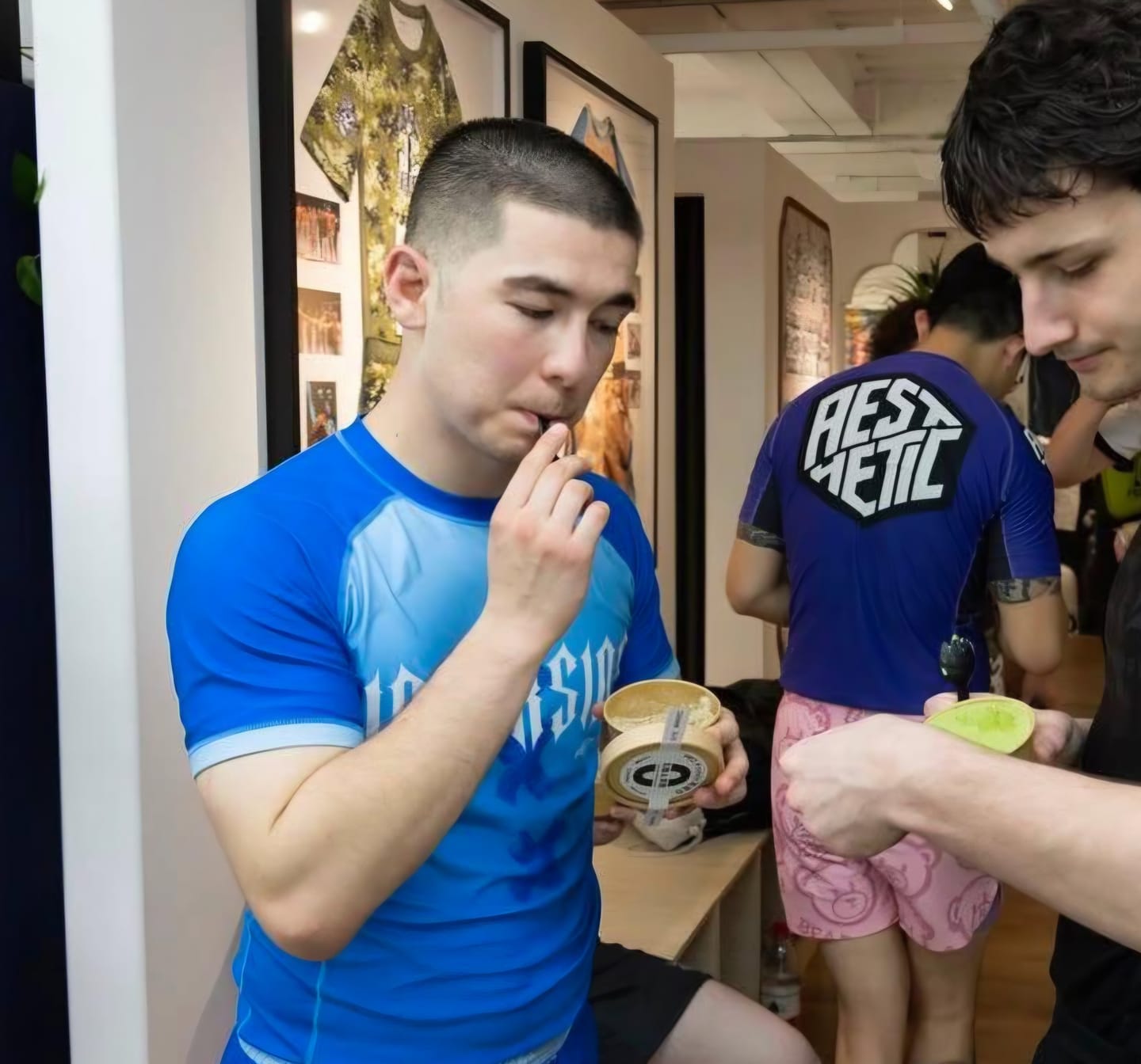 Customer photo review of Blue Belt Rash Guard (Ranked)