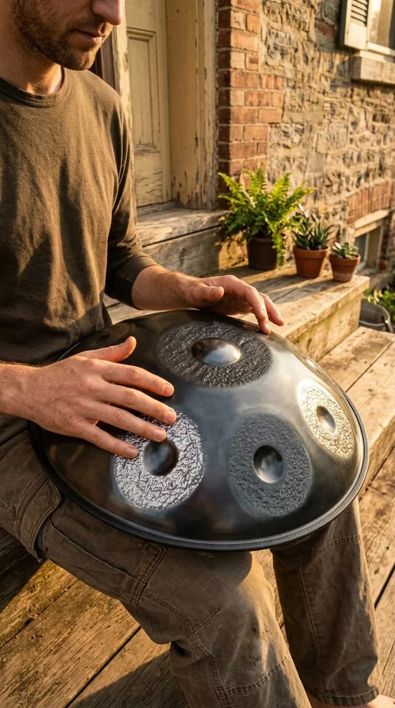Customer photo review of Cosmos Hand-Pounded Handpan - 9/10/12 Notes D Minor Gift Set