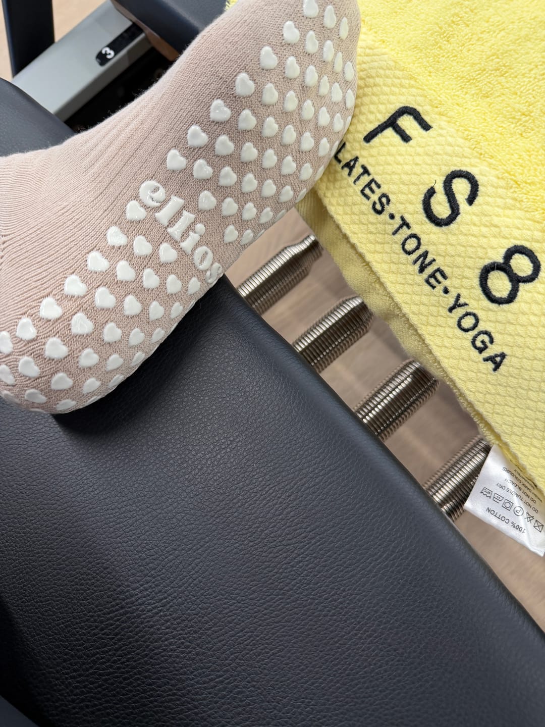 Customer photo review of Grip Stripes - Oat Milk