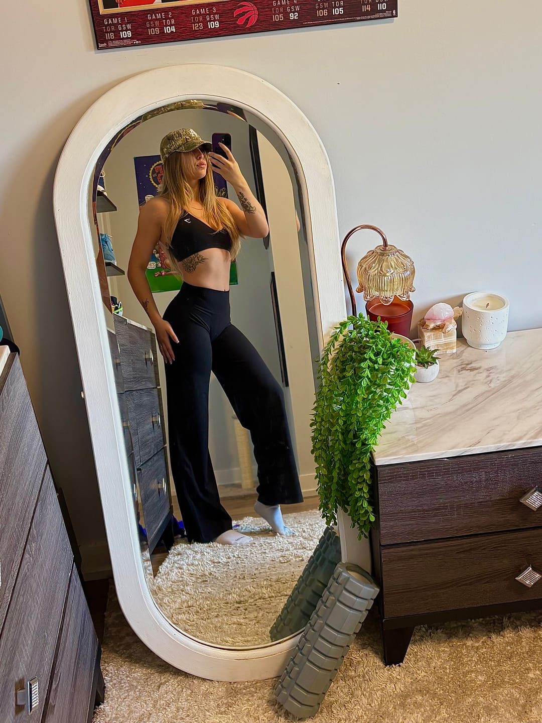 Customer photo review of Black Straight Leg Pant